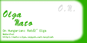 olga mato business card